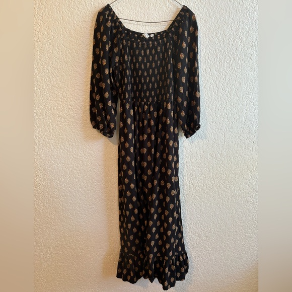 Fat Face Adele Woodblock Midi Dress blk/peacock - Picture 6 of 10